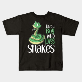 Just A Boy Who Loves Snakes S And Boys Sticker Kids T-Shirt